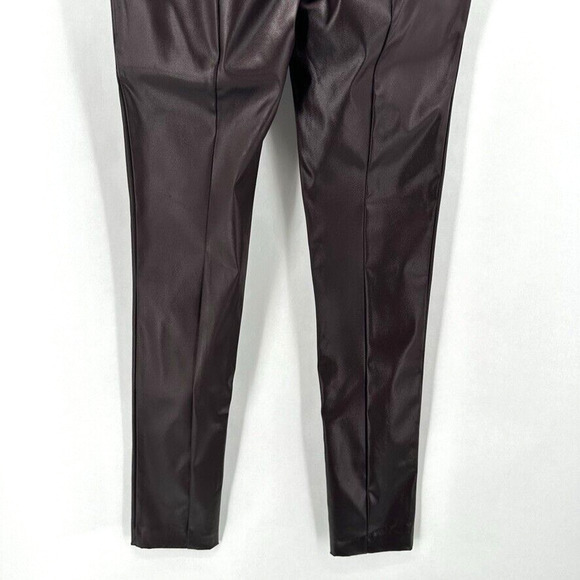Theory NP Chintz Skinny Legging Stretch Ankle‎ Zip Size 6 Brown Preppy Date Glam - Picture 7 of 12